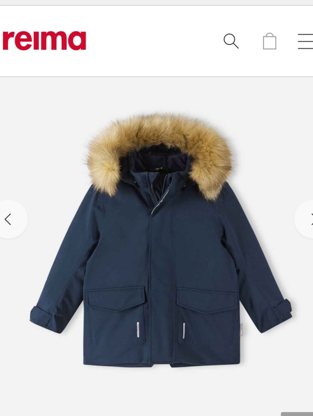 Reima Mutka Parka Toddler Waterproof 2T with Removable Hood Navy EU Size 92 🧥